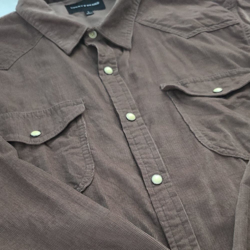 Lucky Brand Men's Brown Corduroy Shirt Jacket - Size L - Picture 3 of 4